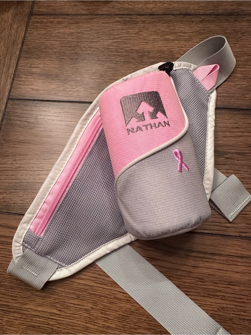 Nathan Women's Pink and Gray Belt Bottle Holder